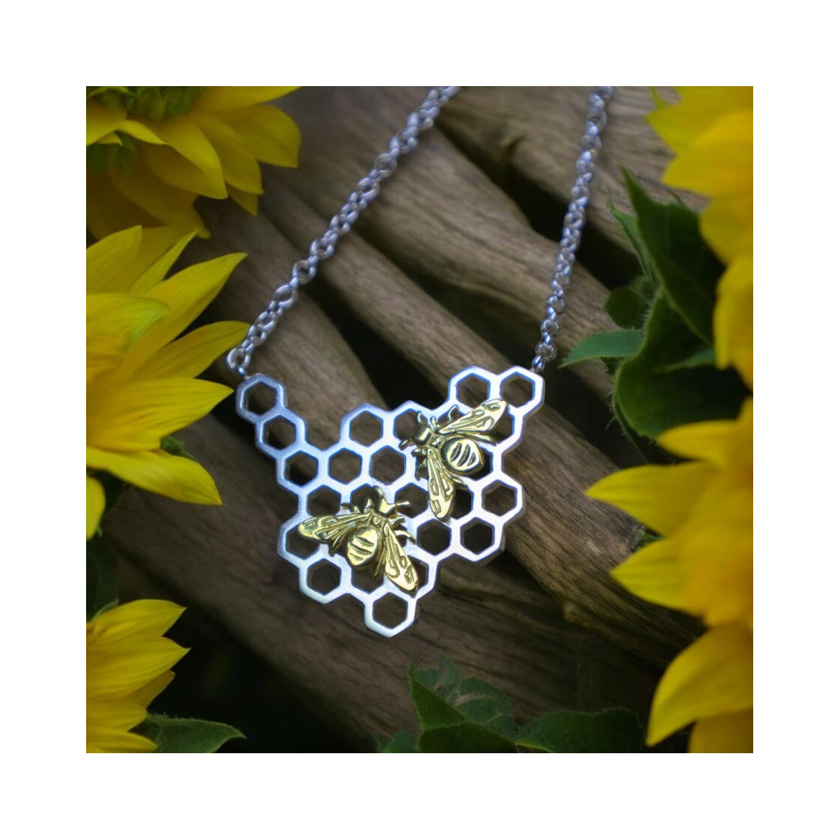 Two Bee Necklace