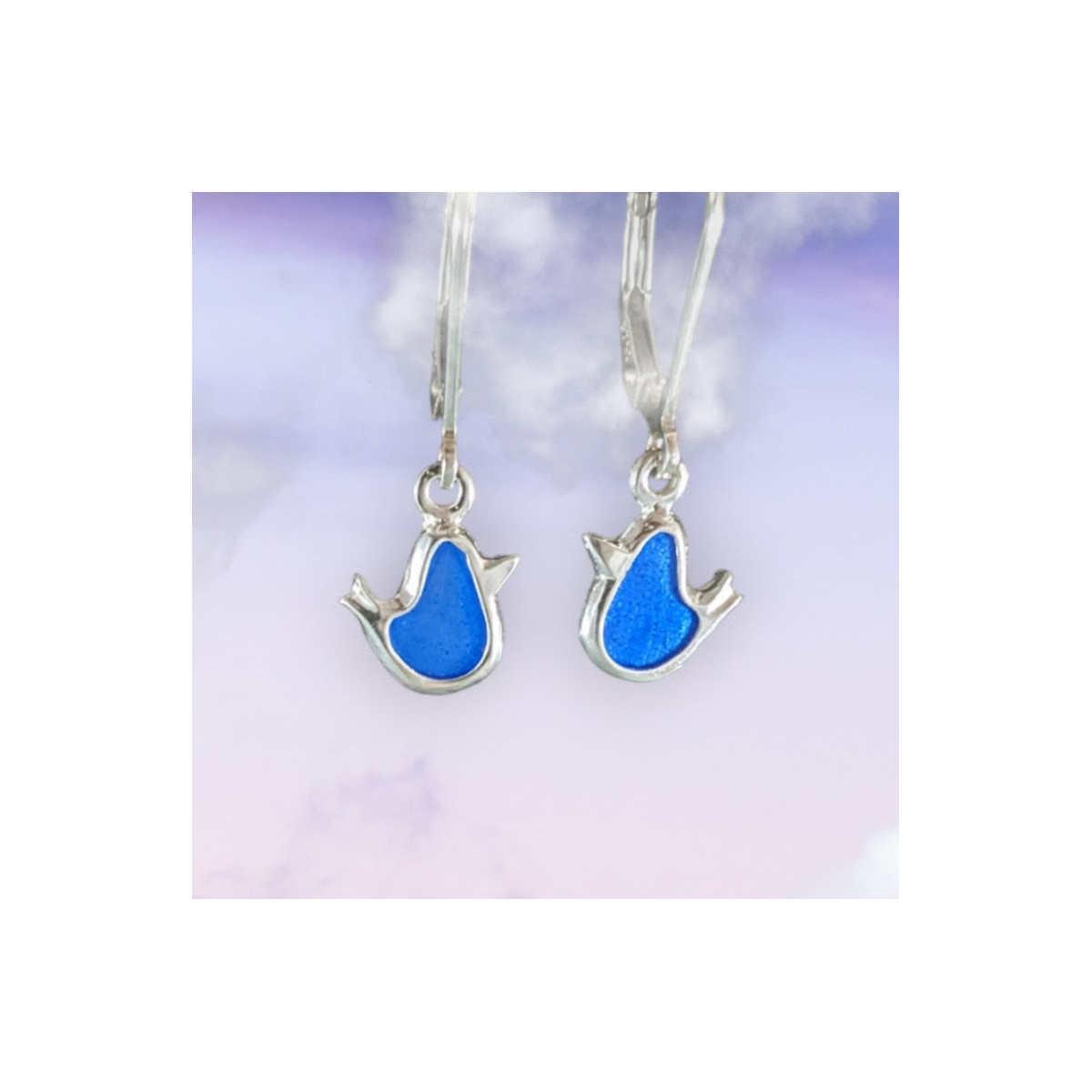 Blue Bird Earrings