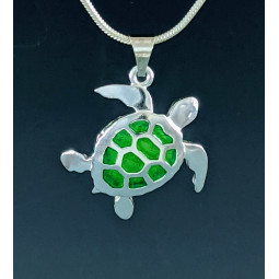 Enameled Sea Turtle Necklace