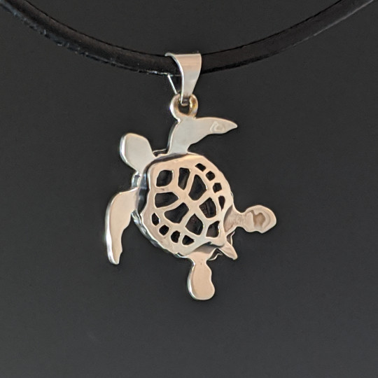 Enameled Sea Turtle Necklace