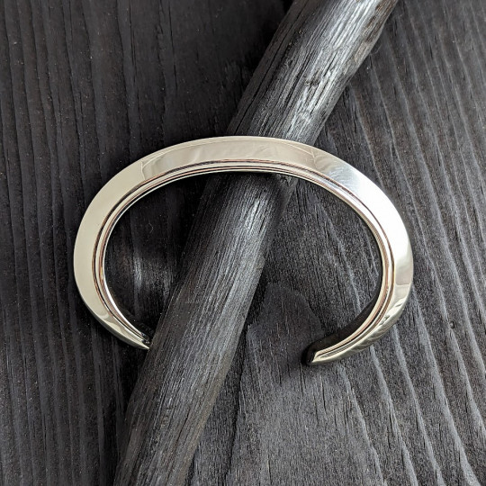 Engraved Silver cuff Bracelet
