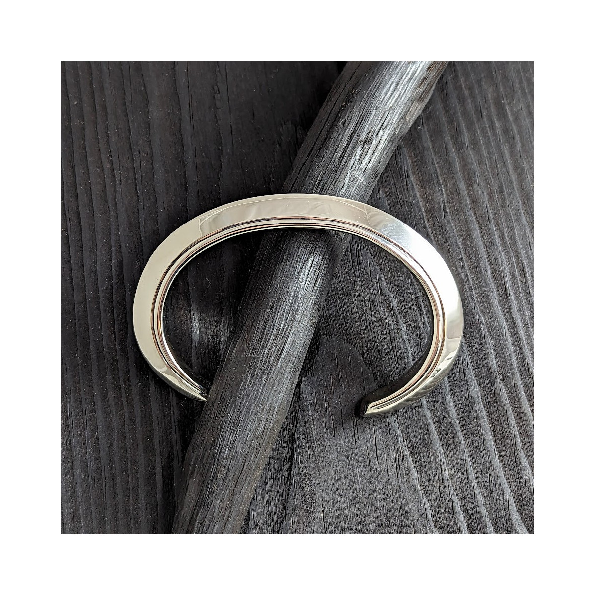 Engraved Silver cuff Bracelet