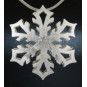 F130 - Medium Puffed Snowflake Necklace