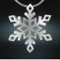 F132 - Medium Puffed Snowflake Necklace
